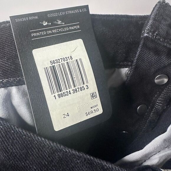 Levi’s 501 Original Fit High Rise Distressed Shorts Sz 24 - Picture 11 of 11